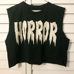 💖 3/$20 Horror muscle crop top